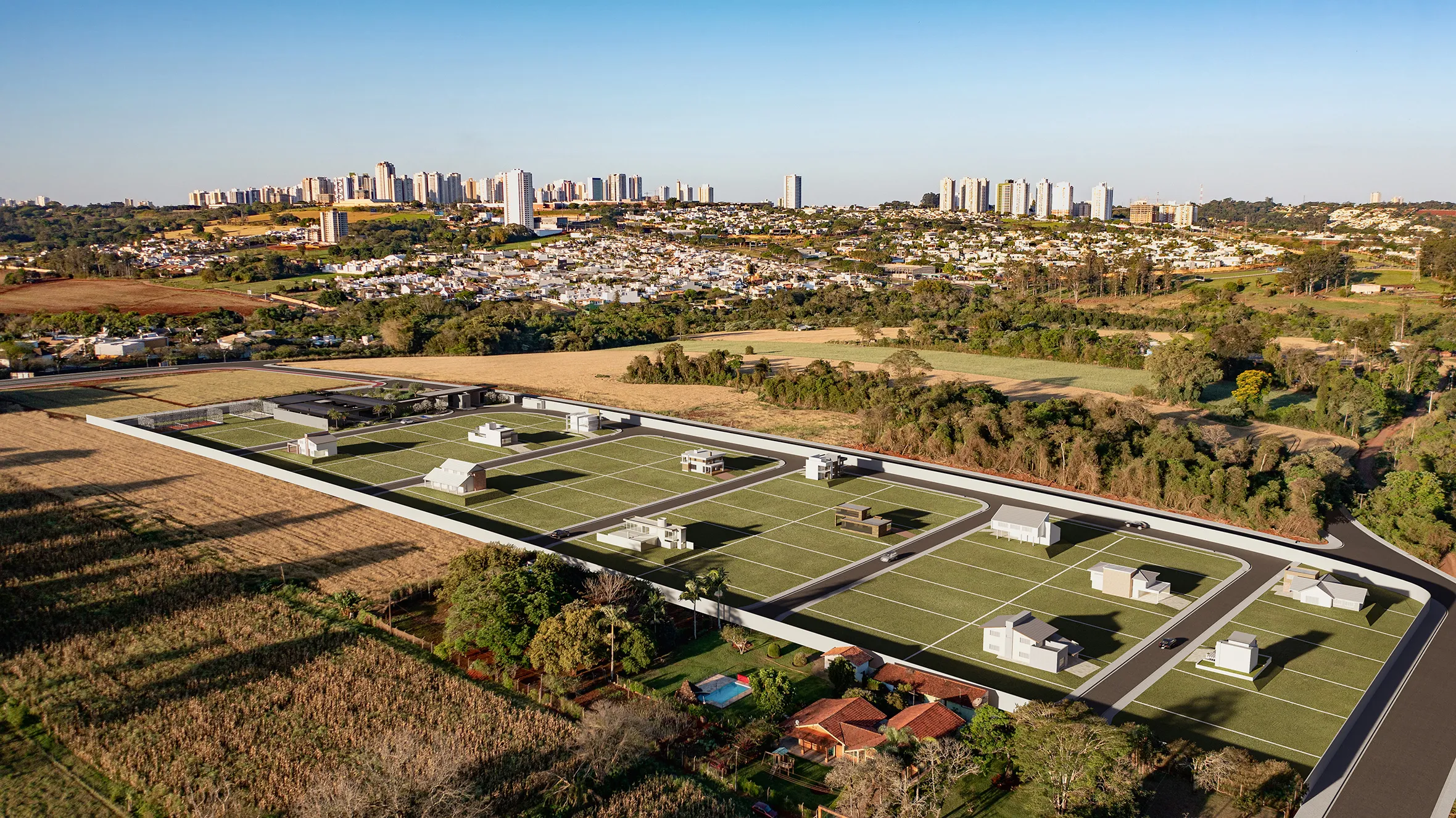 Fotomontagem Aérea da Região